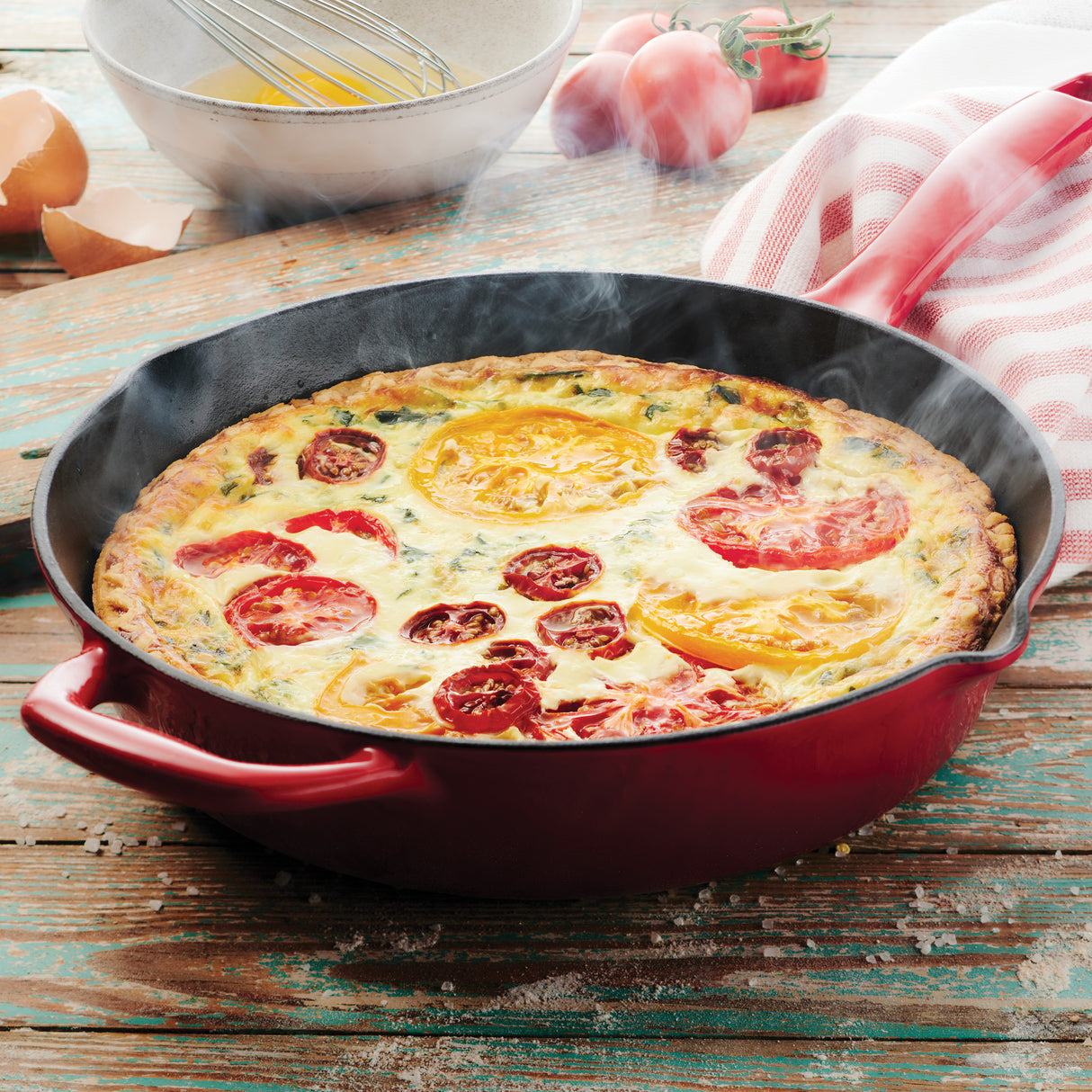 Tramontina Sartén de Hierro Fundido Esmaltado sin Tapa Rojo Bestow 25 cm 2,3L
