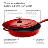 Tramontina Sartén de Hierro Fundido Rojo Bestow 30 cm 3,2L