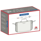 Tramontina Cacerola Honda Tri-Ply Grano de Acero Inoxidable 20 cm 3,8L