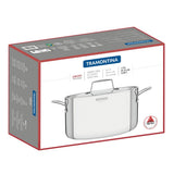 Tramontina Cacerola Honda Tri-Ply Grano de Acero Inoxidable 24 cm