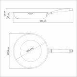 Tramontina Sartén Tri-Ply Grano de Acero Inoxidable 28 cm