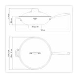 Tramontina Wok Tri-Ply Grano de Acero Inoxidable 32 cm
