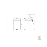 Cubo de basura Acero Inoxidable 12L