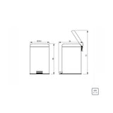 Cubo de basura Acero Inoxidable 20L