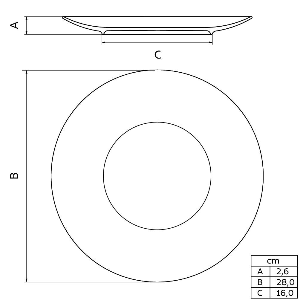 Tramontina Platos Llanos de Porcelana Sophia 28 cm 6 unidades