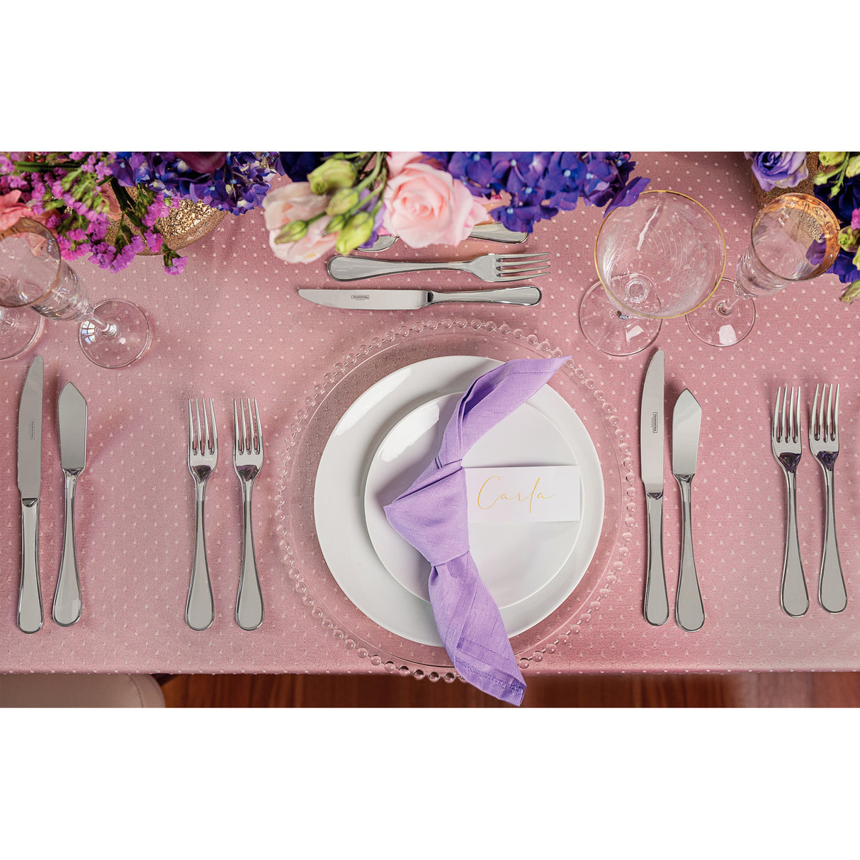 Tramontina Juego de Platos de Postre en Porcelana Leonora 19 cm 6 unidades