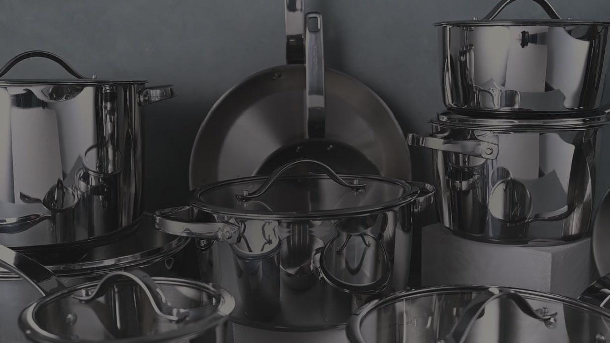 Tramontina Batería de Cocina de Acero Inoxidable Fondo Triple Tempo 4 piezas