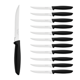Tramontina Cuchillo Dentado Plenus Negro 12 unidades