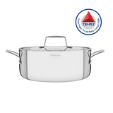 Tramontina Cacerola Tri-Ply Grano de Acero Inoxidable 24 cm 4,7L
