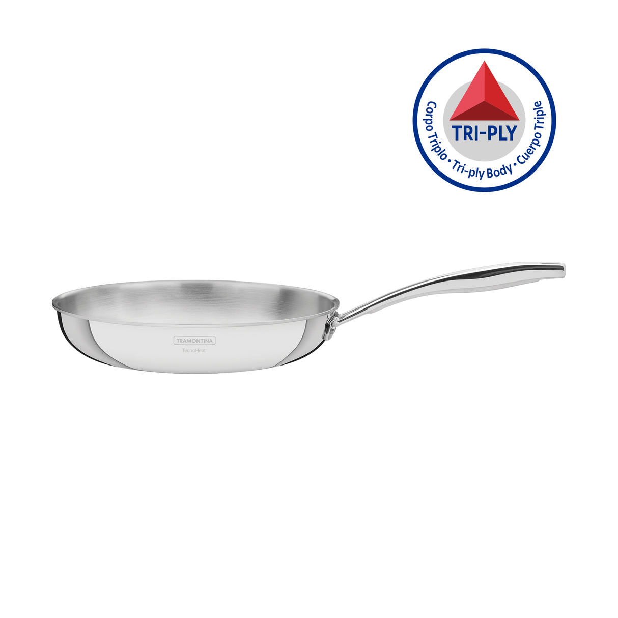 Tramontina Sartén Tri-Ply Grano de Acero Inoxidable 24 cm