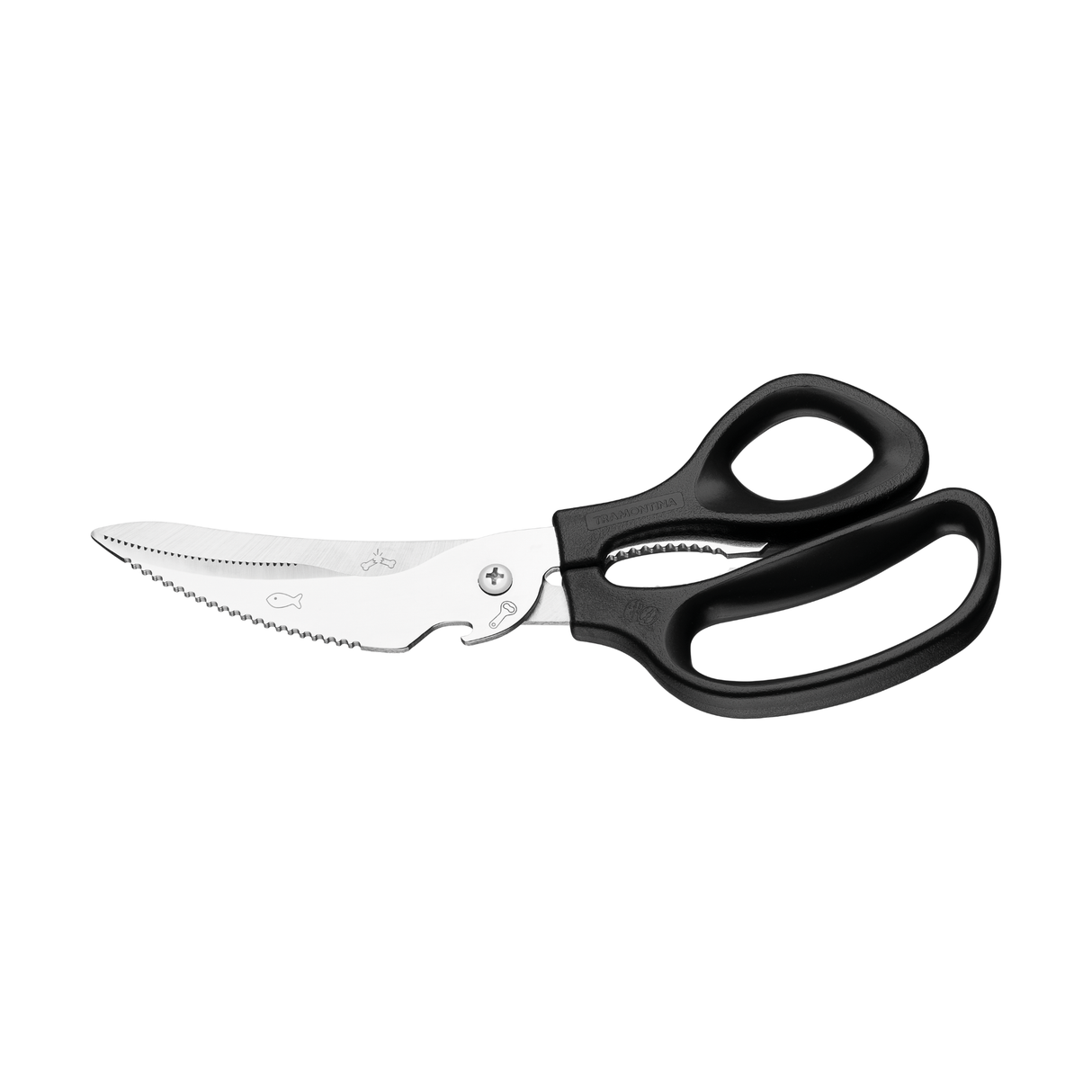Tramontina Tijera Trinchante en Acero Inoxidable y Mango de Polipropileno Negro 20 cm